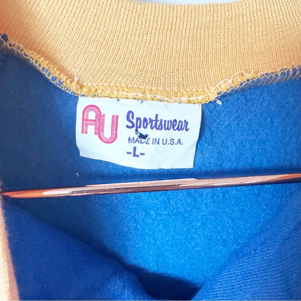 Vintage Napoleon Blue and Yellow Men's Sweatshirt - Picture 6 of 10